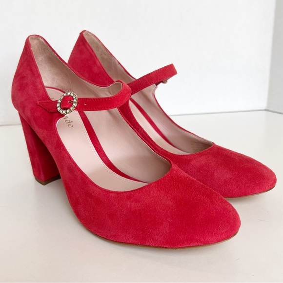 kate spade Shoes - ✖️SOLD✖️•KATE SPADE• Engine Red Marlene Suede Mary Jane Pumps Size 11B